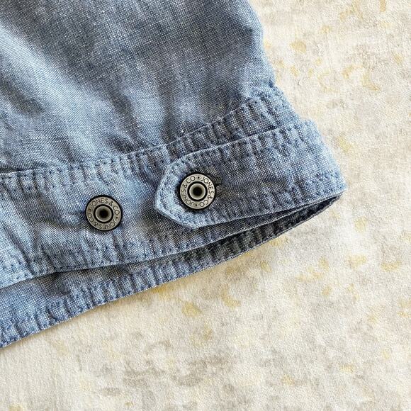 Jones New York Jones & Co Small Jacket 100% Linen Light Blue Pockets Spring - Picture 6 of 7